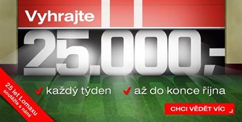 Vyhrajte 25.000,-Kč každý týden s LOMAXem